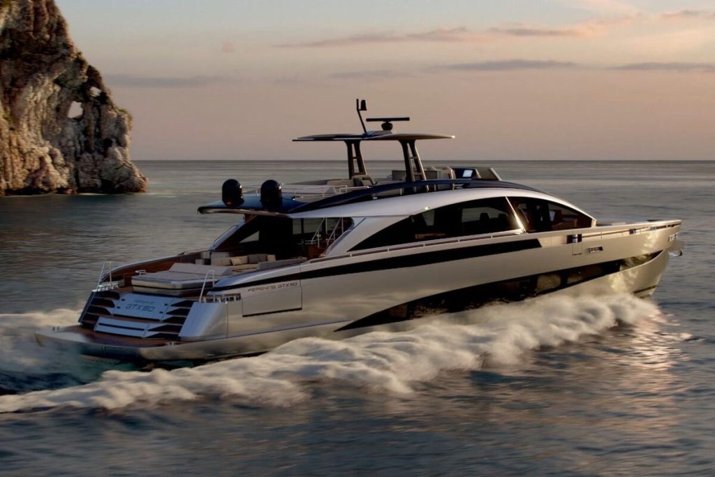 Pershing, GTX, GTX90, GTX70, GTX80, GTX116, Vallicelli Design Ferretti Group, MAN V12 engines, Cannes Yachting Festival, Sport Utility Yachts, Castoldi, Turbodrive, Seakeeper, CE Class A, sportsbridge, jetski, garage, saloon, cockpit, terraces, balconies