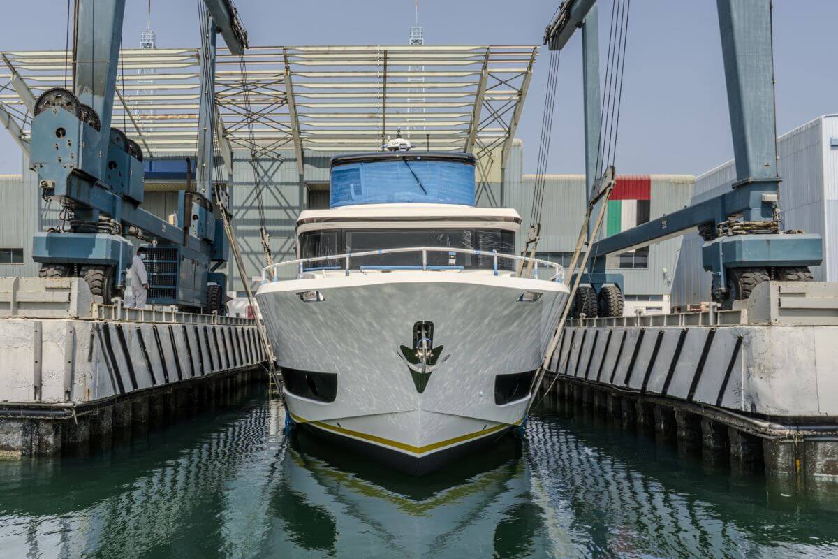 Motoryacht, superyacht, Gulf Craft, Nomad 70, Phathom Studio, yacht launch