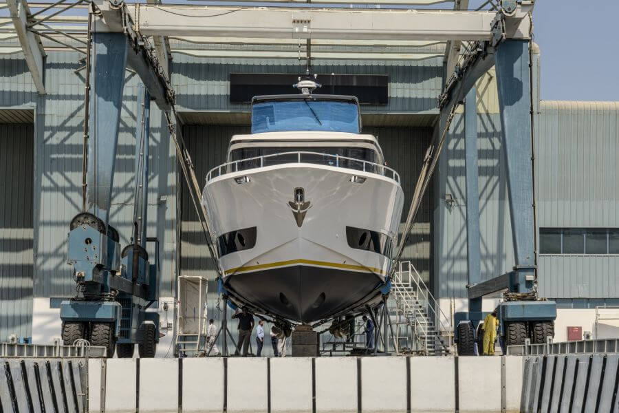 Motoryacht, superyacht, Gulf Craft, Nomad 70, Phathom Studio, yacht launch