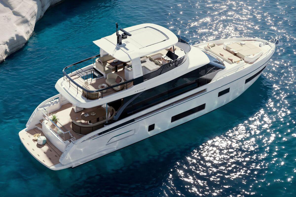 Azimut, Fly 70, Alberto Mancini, Fabio Fantolino, Cannes Yachting Festival, Grande 44M, Magellano 27M, Seadeck 9